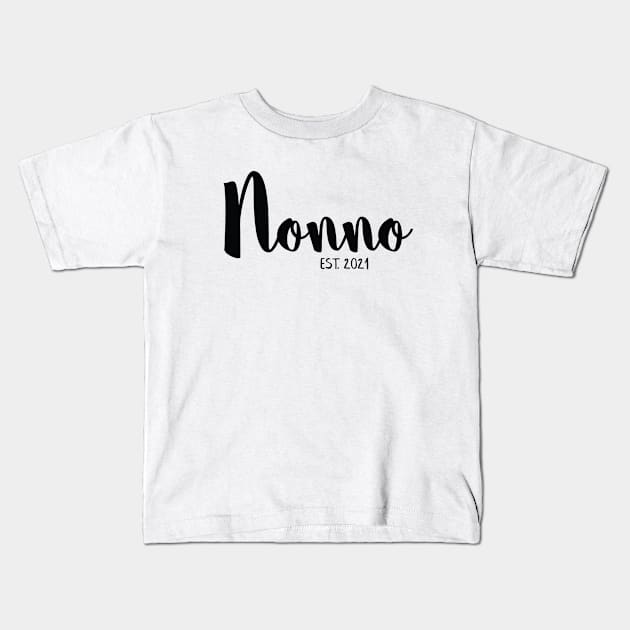 Nonno Pregnancy Announcement Kids T-Shirt by Bumblebee's Designs